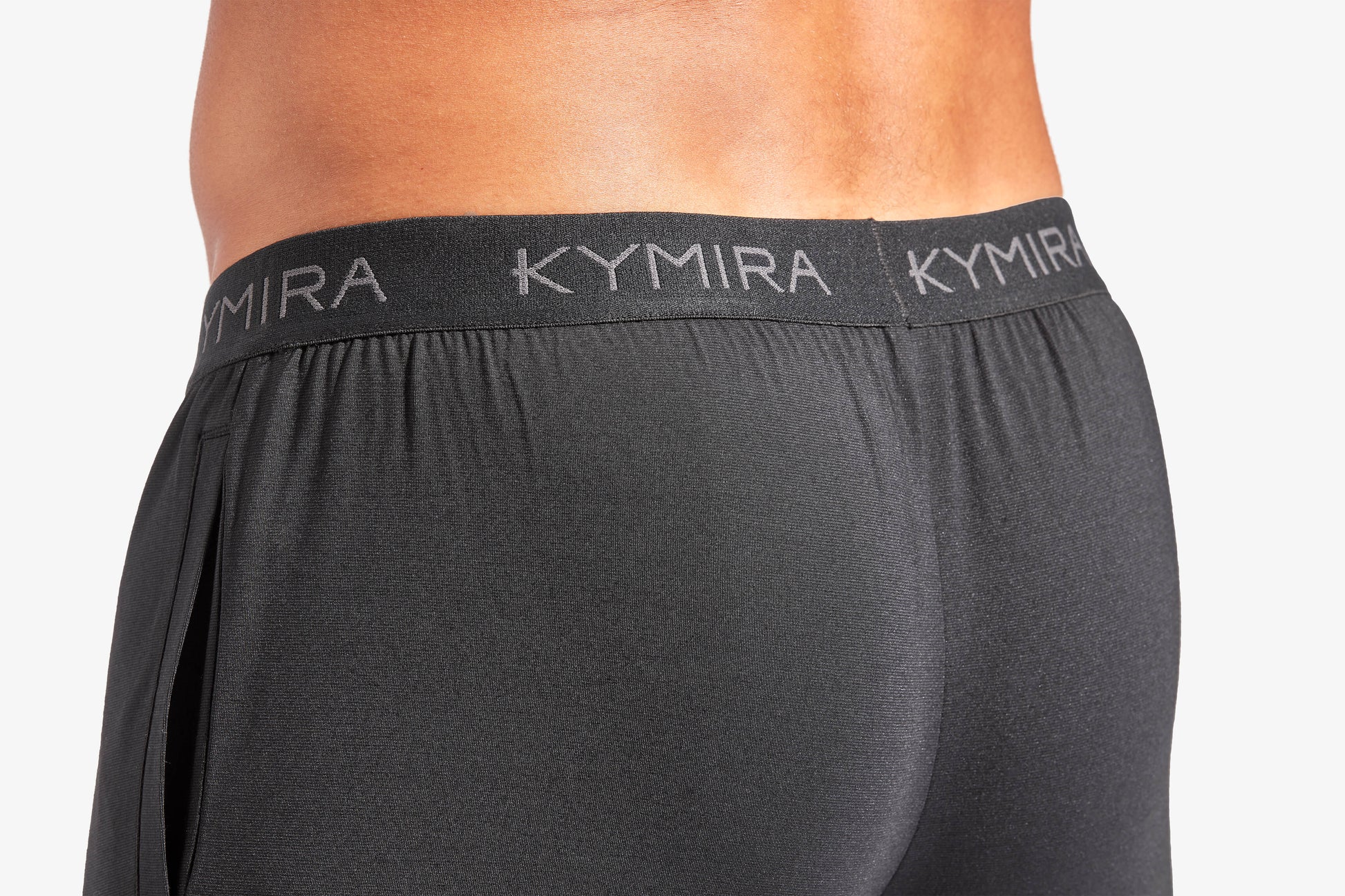 Luxury men's infrared sleepwear shorts by KYMIRA showcasing premium fabric and infrared technology to enhance recovery during sleep.