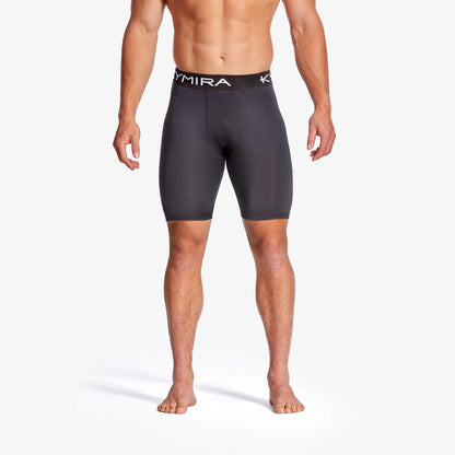 KYMIRA Men's Infrared Performance Shorts in luxury fabric, available in sizes S to XXL, designed for optimal athletic comfort.
