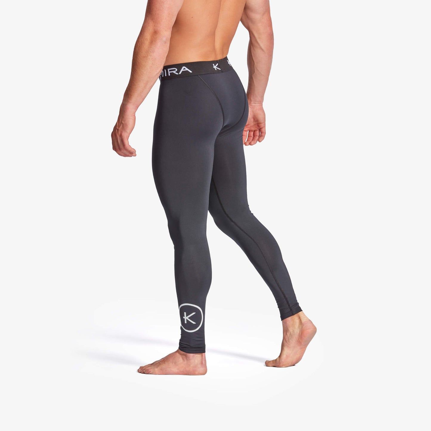 Luxury Men's IR50 Infrared Recovery Leggings by KYMIRA showcasing breathable, quick-drying fabric in a flattering fit.
