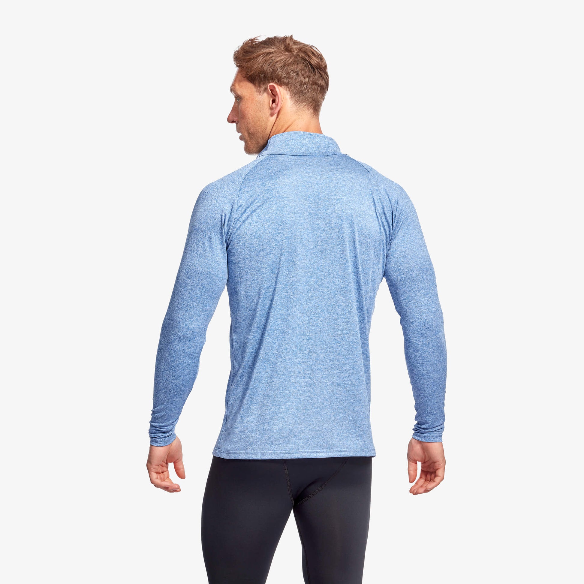 The KYMIRA Men's Infrared 1/4 Zip Long Sleeve Top displayed in various sizes, highlighting its availability from S to XXL for all performance-driven men.