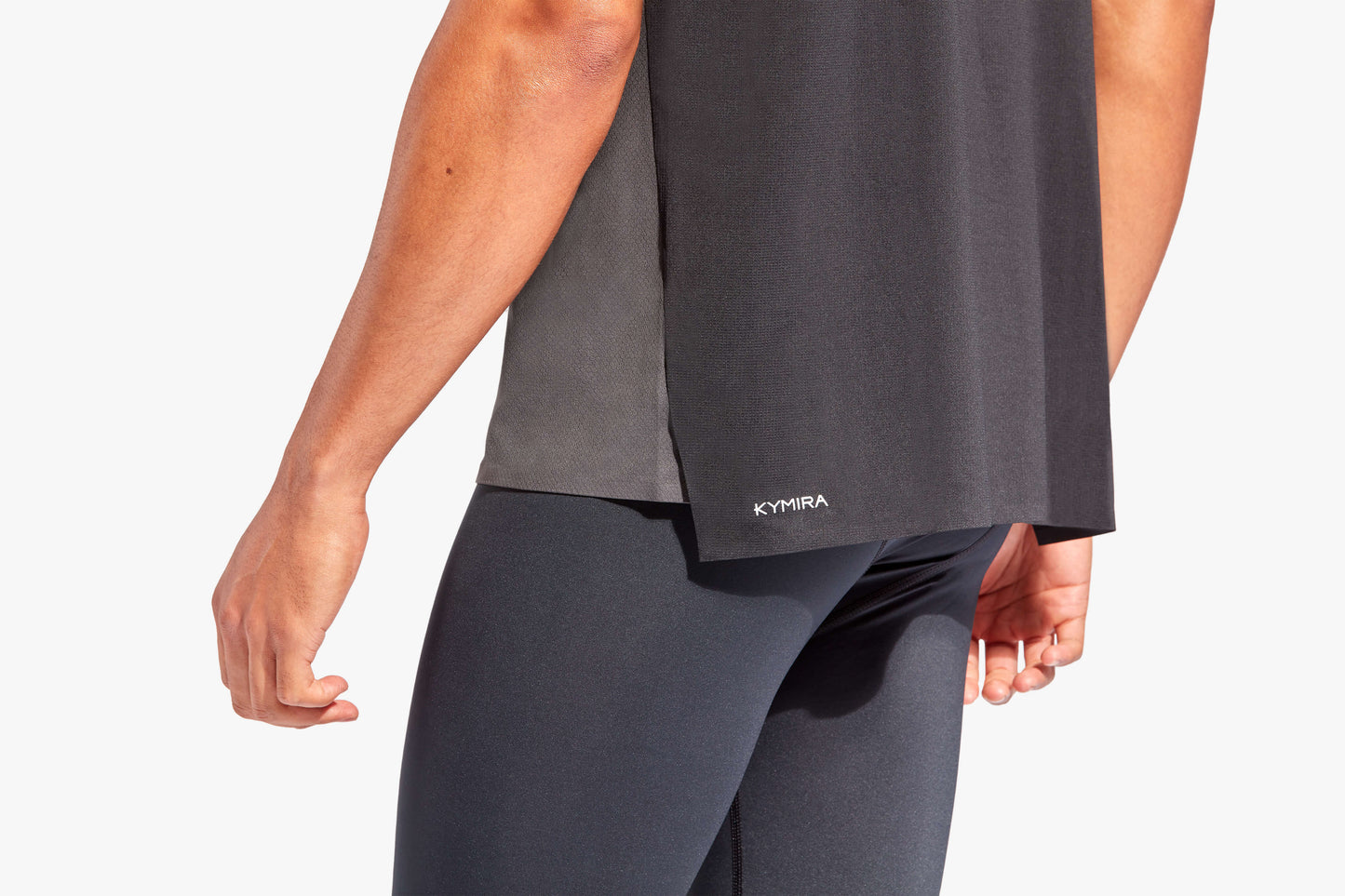 Sophisticated overview of KYMIRA men's Charge t-shirt, available in sizes S-XXL, perfect for the discerning athlete.