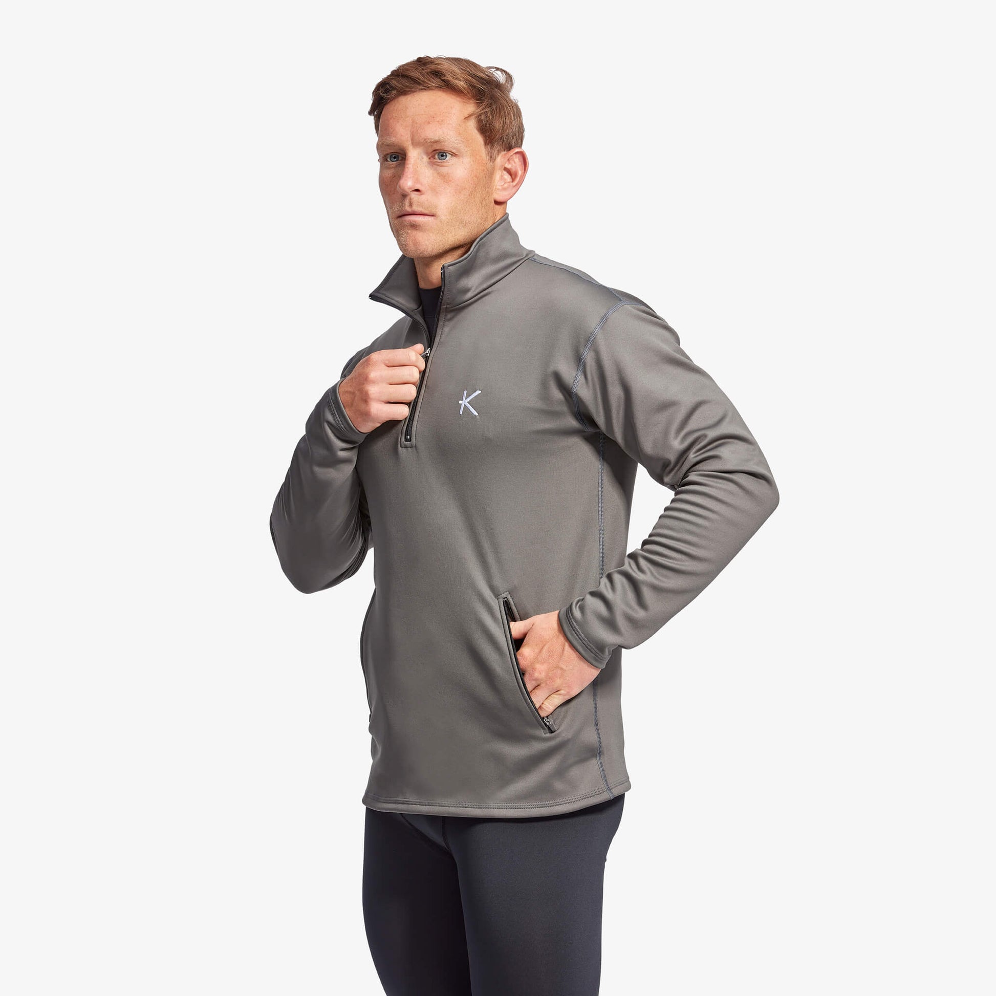 Men's KYMIRA Infrared Infracycle™ Half Zip Fleece in a luxurious active fit, designed for warmth and style.