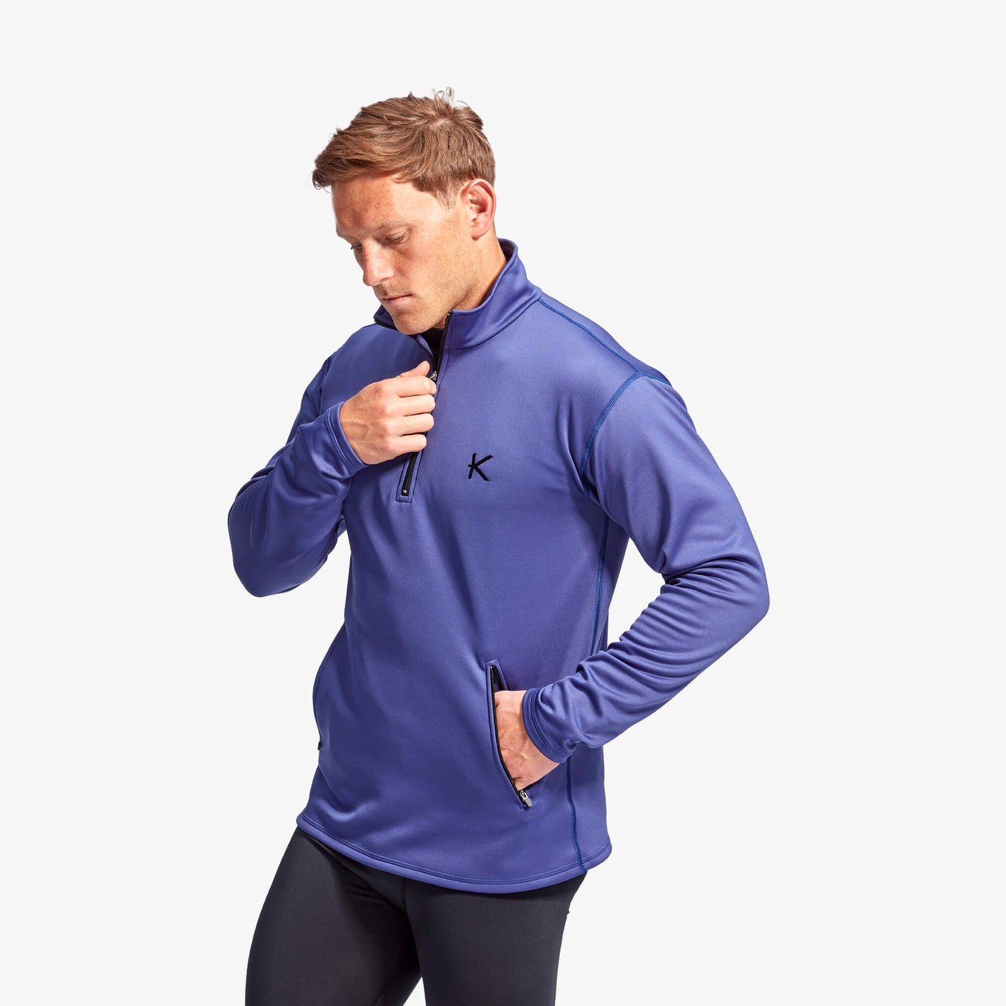 Men's KYMIRA Infrared Infracycle™ Half Zip Fleece, crafted from advanced fabric for temperature regulation and enhanced circulation.
