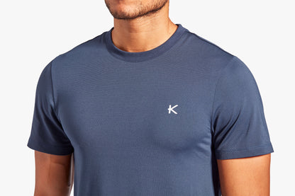 Close-up image of KYMIRA Men's Infrared Recovery T-Shirt's luxurious fabric texture, designed to enhance recovery and elevate athletic performance.