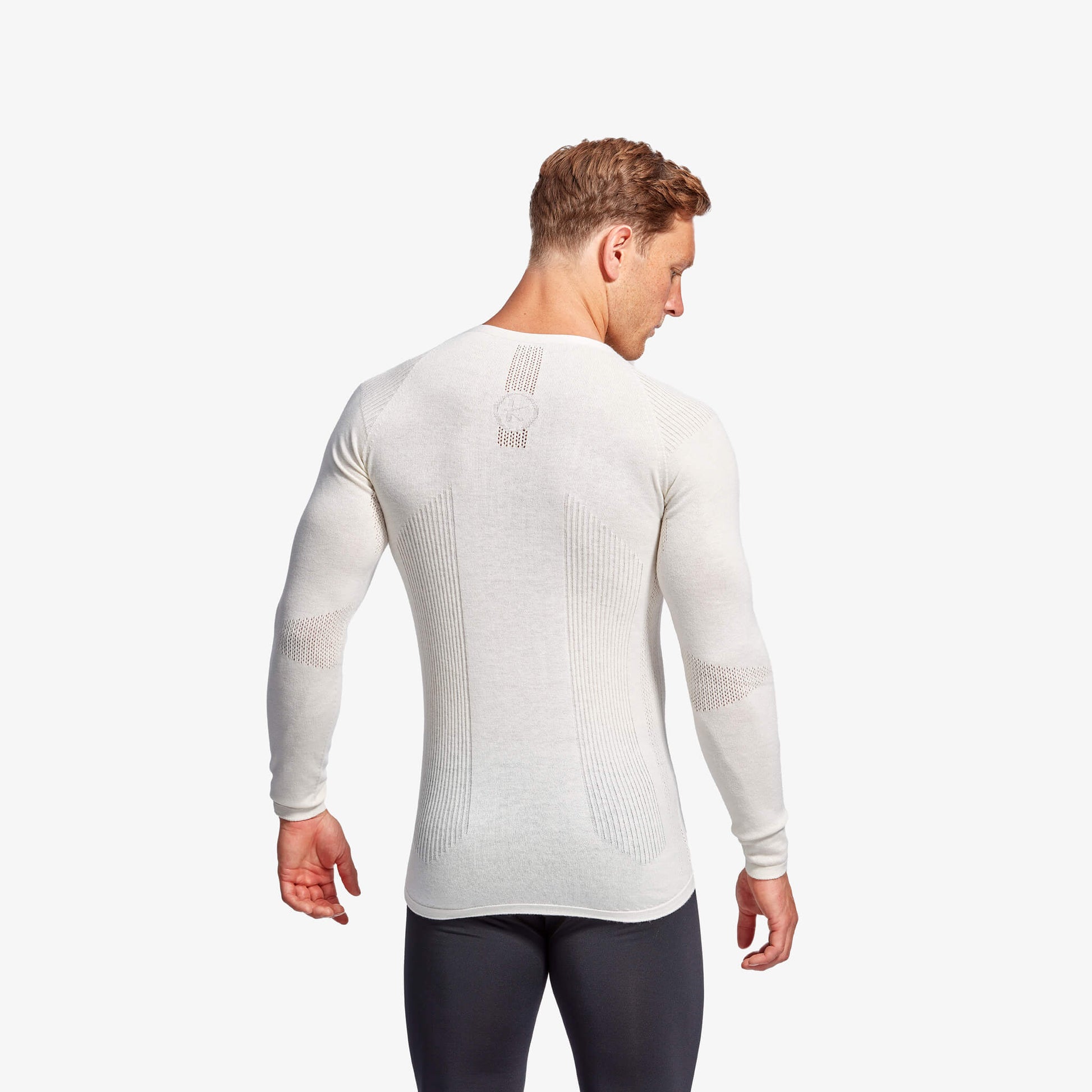 Luxurious KYMIRA Men's Infrared Merino Wool Baselayer Top in size range XS to XXL, showcasing exceptional breathability and quick-drying fabric.