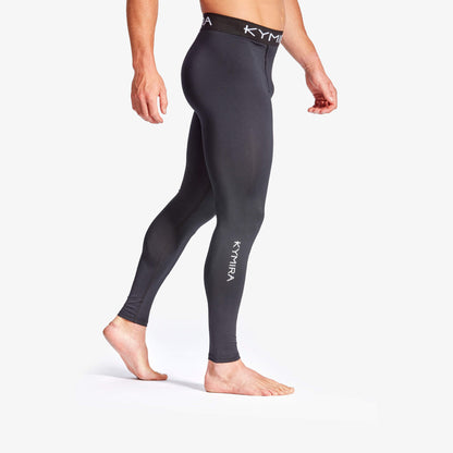 Premium KYMIRA Men's Infrared Performance Leggings showcasing advanced compressive fit and breathable fabric, ideal for athletes seeking ultimate comfort and performance during workouts.