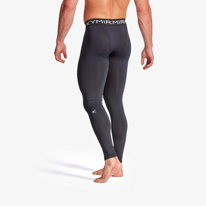 Men's KYMIRA Infrared Performance Leggings in various sizes, highlighting the technology that regulates body temperature and promotes recovery.
