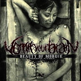 Beauty of Morgue CD cover by Vomit Your Brain, released by Rancid Offal Records, showcasing striking artwork that embodies the dark elegance of death metal.