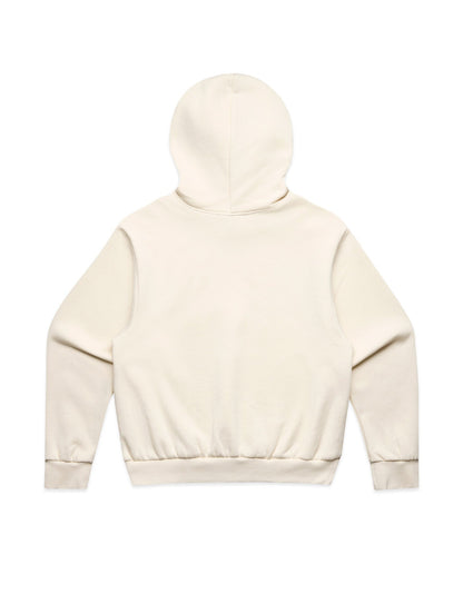 Model wearing the Crest Box Minus Hoodie by Anchor and Rose Apparel, demonstrating the short boxy silhouette and stylish details, elegantly tailored for modern comfort.