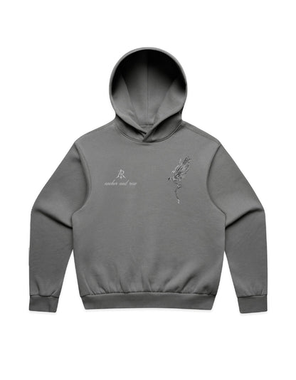 Fallen Angel Box Minus Hoodie by Anchor and Rose Apparel in a variety of sizes from SML to 3XL, perfect for a modern casual look.