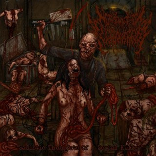 Homophobic Fecalpheliac - Sadistic Thoughts of A Serial Killer CD cover art, from Rancid Offal Records, featuring dark, evocative imagery representative of the death metal genre in a luxurious design.