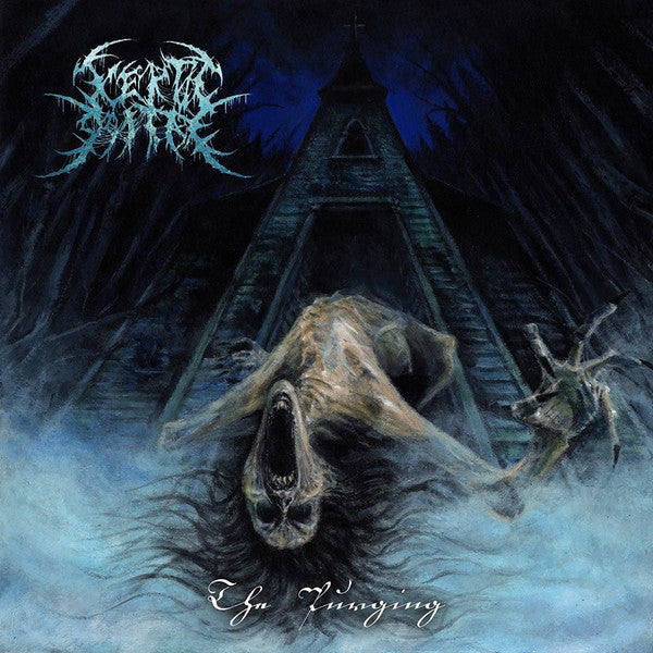 Aceptic Goitre - The Purging album cover by Rancid Offal Records showcasing dark aesthetics typical of death metal genre, released in 2017.