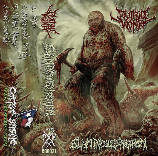 Putrid Womb - Slam Induced Priapism CD album cover featuring striking art by Rancid Offal Records, a unique representation of Death Metal music from the 2019 release.