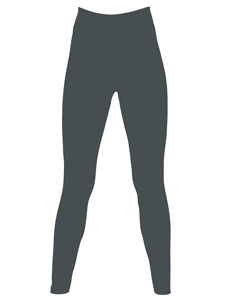 Earth Wardrobe branding on luxury organic cotton leggings, symbolizing commitment to eco-friendly fashion.