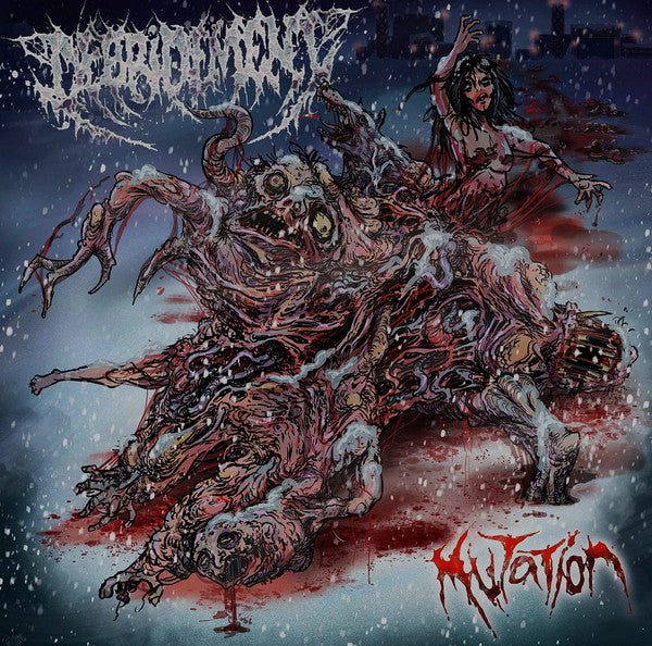 Debridement - Mutation CD cover art by Rancid Offal Records, featuring a striking design that embodies the essence of brutal death metal music, officially licensed from Rotten Music.