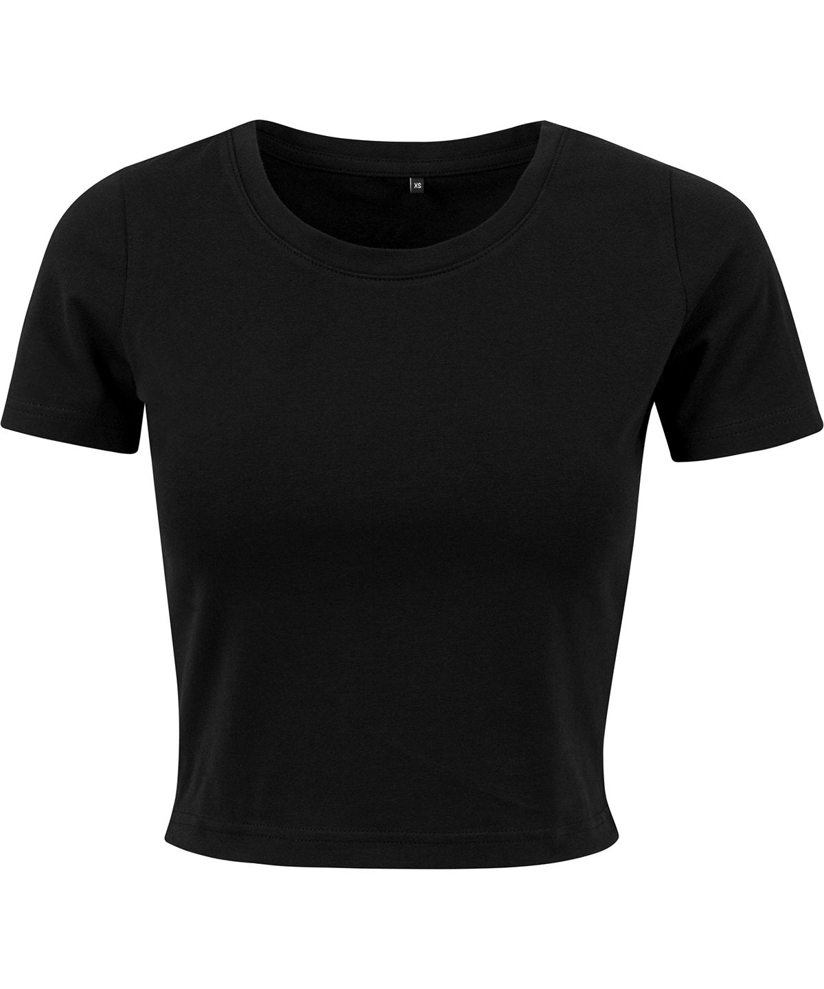 Organic cotton stretch cropped t-shirt for women, featuring a stylish silhouette and breathable fabric, perfect for a luxurious summer wardrobe.