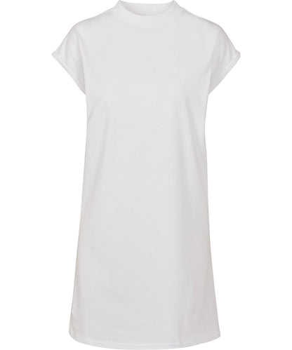 Beautifully styled Organic Cotton T-Shirt Dress displayed on a neutral background, embodying simplicity and effortless chic for modern women.