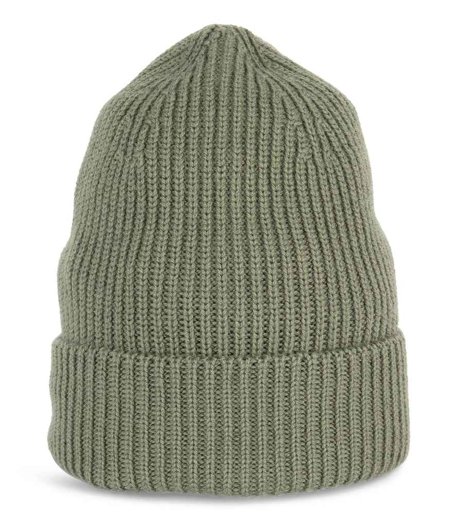 Luxurious Unisex Merino Wool Beanie in soft fabric, featuring a wide turn-up design, perfect for cold weather.
