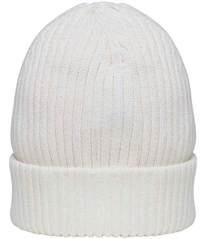 Luxury organic cotton wide cuff beanie featuring a double turn-up design, perfect for stylish warmth and comfort.
