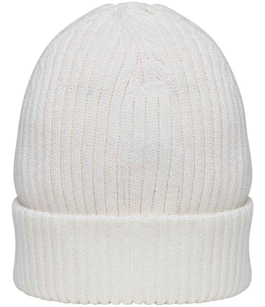 Luxury organic cotton wide cuff beanie featuring a double turn-up design, perfect for stylish warmth and comfort.