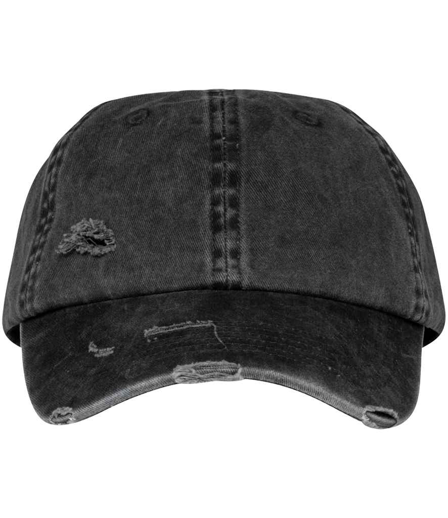 Luxury adjustable 6-panel cap in organic cotton featuring a faded, vintage design for a stylish, casual look.