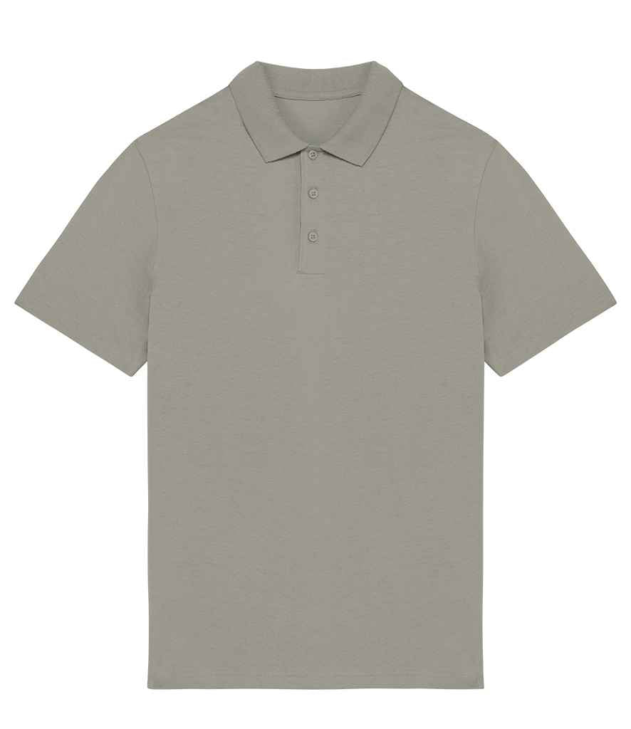 Elegant display of the luxury organic cotton jersey polo shirt, illustrating its premium quality and straight fit.