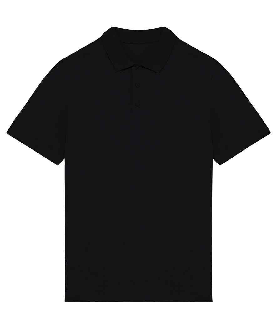 Elegant men's polo shirt made from 100% organic cotton, showcasing a premium enzyme-washed finish for ultimate comfort.