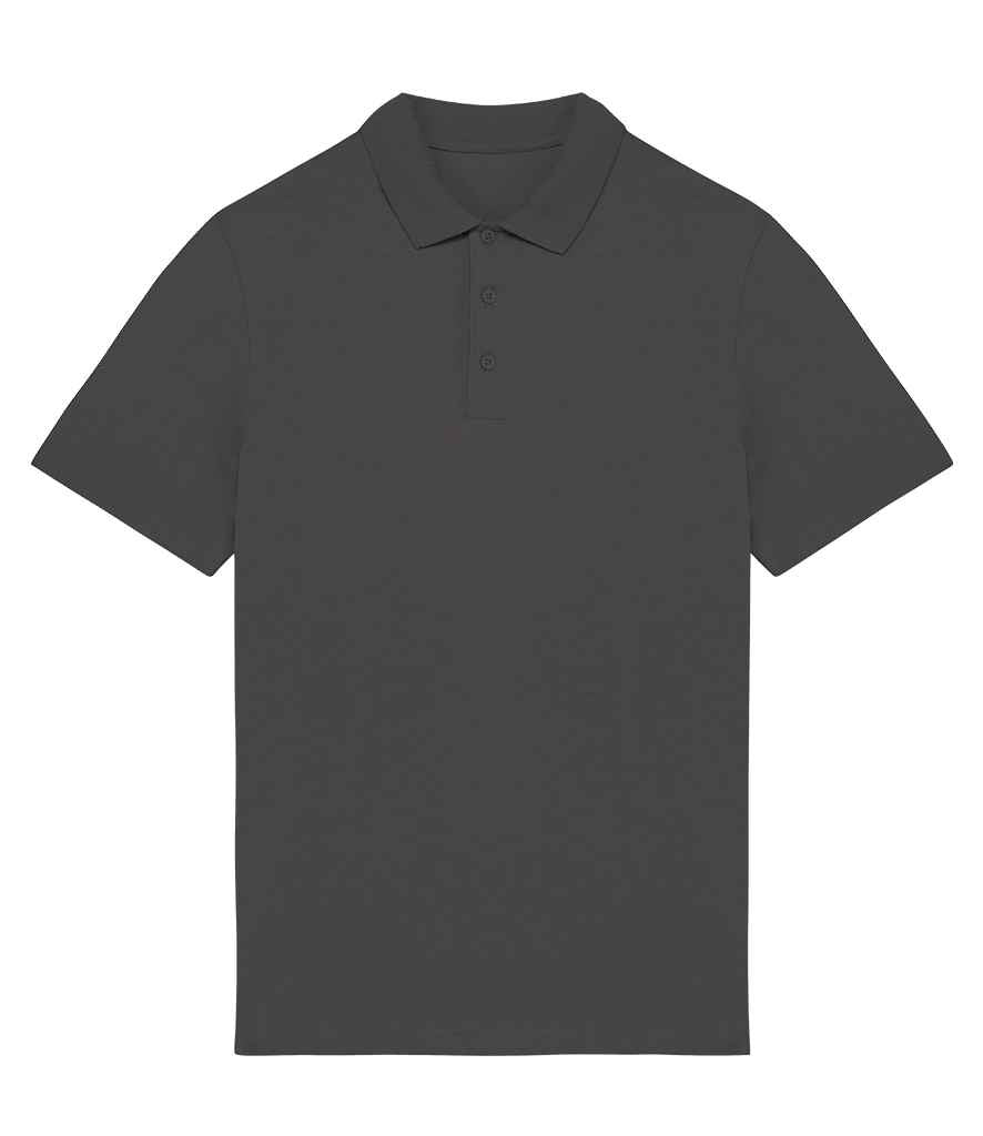 Luxury organic cotton jersey polo shirt for men, enzyme-washed, in stylish straight fit, available in sizes S-XXL.