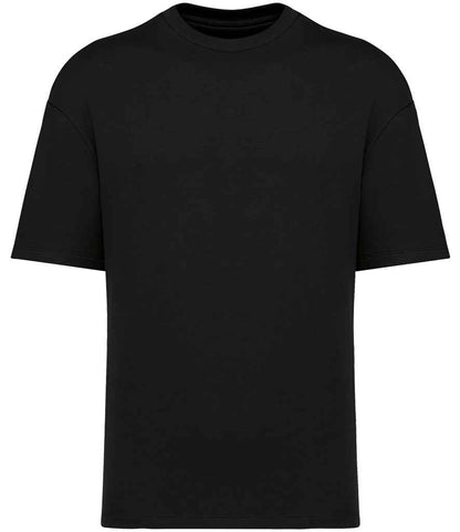 Organic oversized French terry t-shirt by Earth Wardrobe made from eco-friendly 85% organic cotton and 15% recycled polyester, showcasing a relaxed silhouette for comfortable wear.