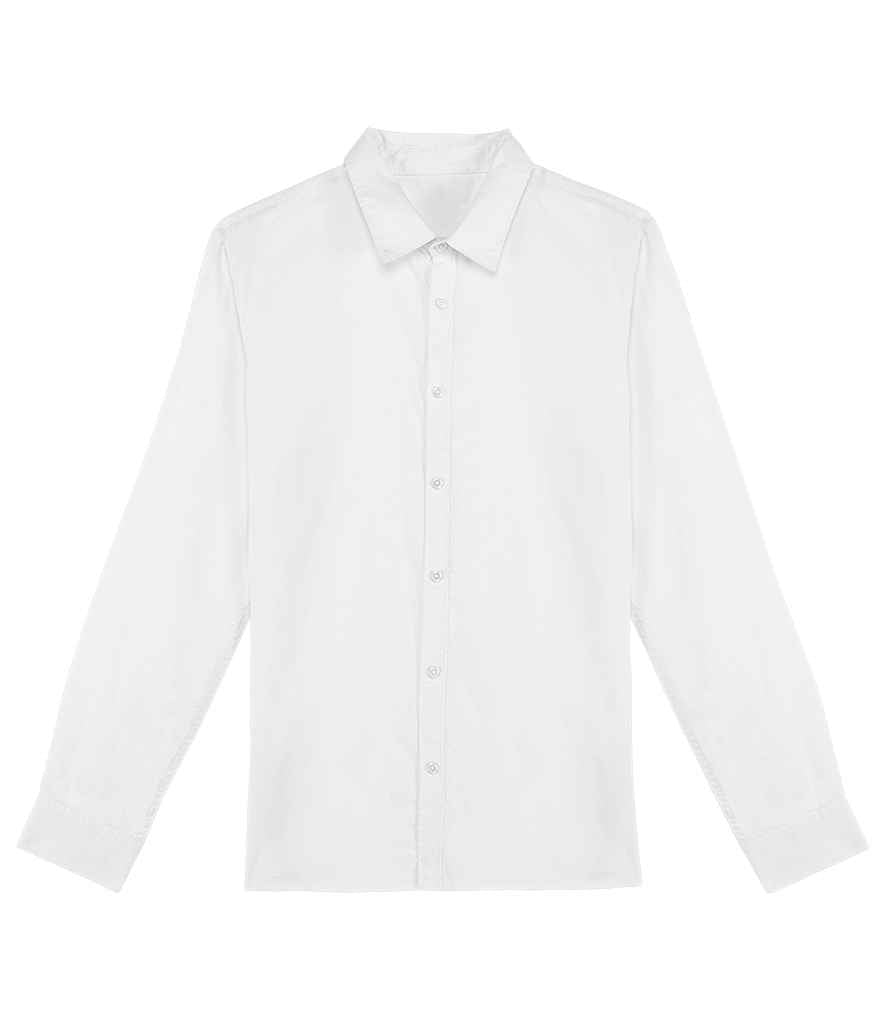 The luxurious feel of combed cotton in a straight-fit long sleeve shirt, perfect for sophisticated dressing.