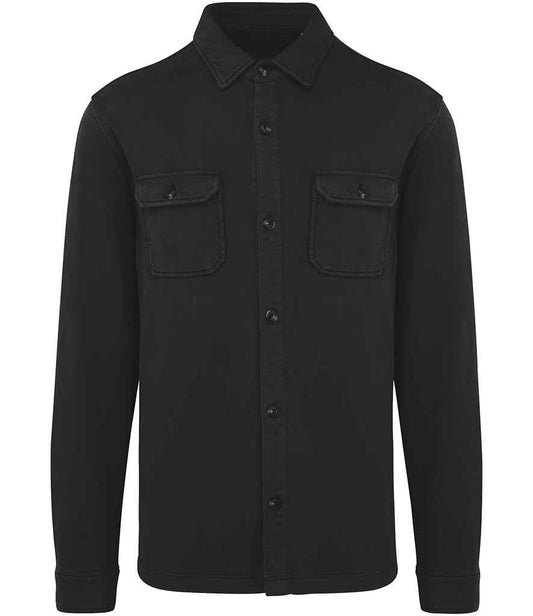 Luxury organic cotton faded overshirt for men, featuring a vintage-inspired design, soft texture, and versatile fit, ideal for stylish layering.
