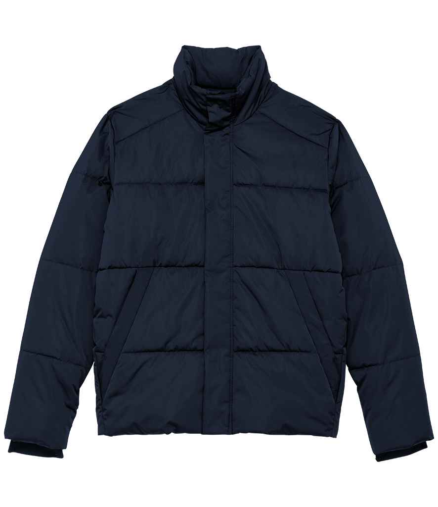 Luxury sustainable down jacket featuring eco-friendly recycled polyester and Sorona padding, designed by Earth Wardrobe for conscious fashion lovers.