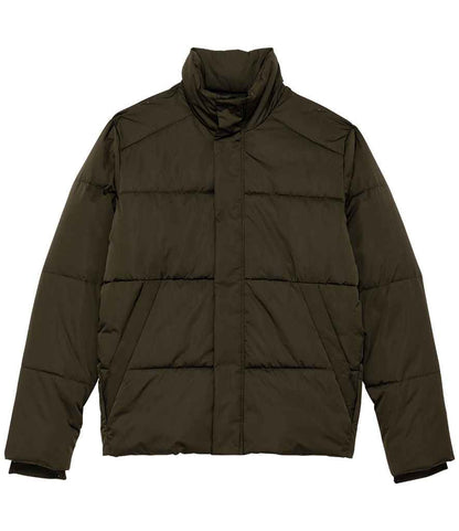 Detail view of the sumptuous Luxury Recycled Down Jacket, highlighting its sustainable materials and superior craftsmanship.