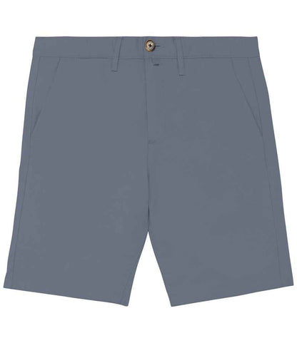 Stylish organic cotton chino shorts for men, featuring a refined straight-fit silhouette, ideal for warm weather, crafted from 98% organic cotton for ultimate comfort.