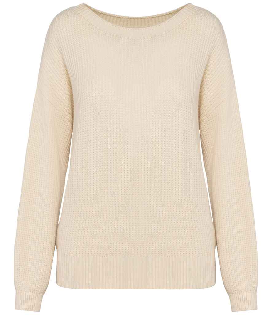 Luxurious women’s jumper made from premium merino wool and organic cotton, showcasing elegance and comfort for layering.