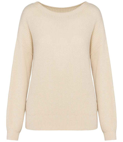Luxurious women’s jumper made from premium merino wool and organic cotton, showcasing elegance and comfort for layering.
