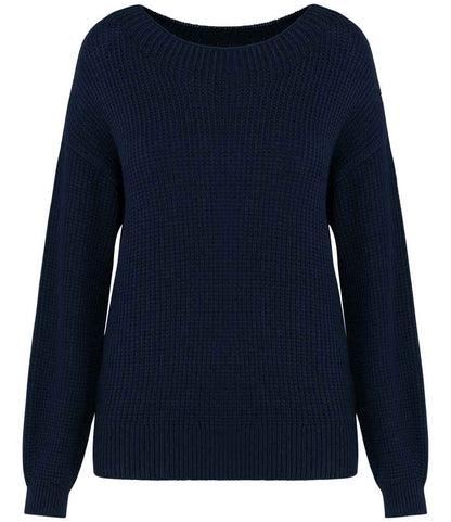 Elegant one size fits most jumper showcasing the cozy blend of Merino wool and organic cotton, ideal for a chic, sustainable wardrobe.