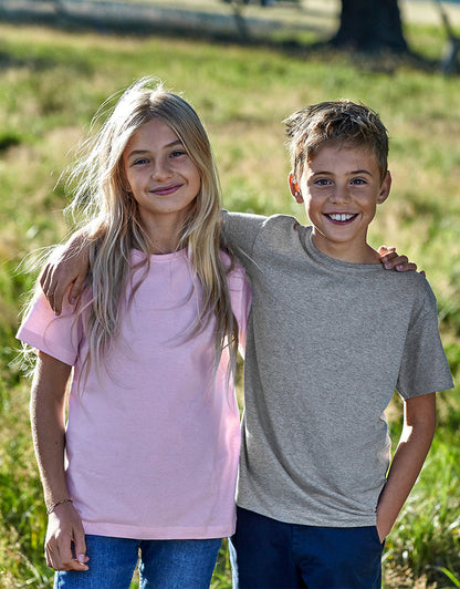 Luxurious Fairtrade Organic Cotton Kids T-Shirt showcasing a soft lightweight fabric in classic fit, perfect for children.