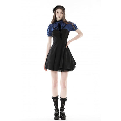 Full-length view of the Dark In Love Nilima Dress, exemplifying timeless elegance in deep blue, suitable for any luxurious event.