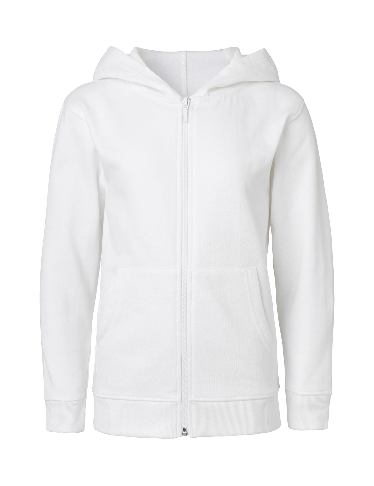 Stylish kids zipped hoodie in 100% organic Fairtrade cotton, featuring a double lined hood and adjustable flat strings for ages 3-10.
