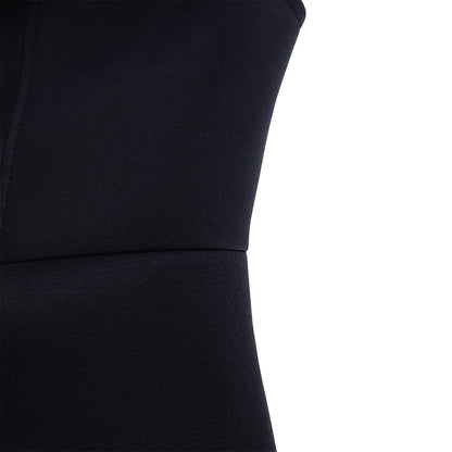 Close-up of the intricate detailing on the Off Shoulder Mermaid Evening Dress, featuring luxurious fabric and an elegant zipper closure for a refined look.