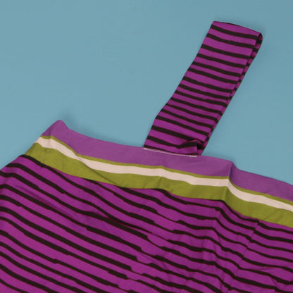 Close-up of CM.YAYA Women’s Striped Wide Leg Jumpsuit showcasing its high-quality fabric and stylish striped pattern, ideal for fashion-forward women.