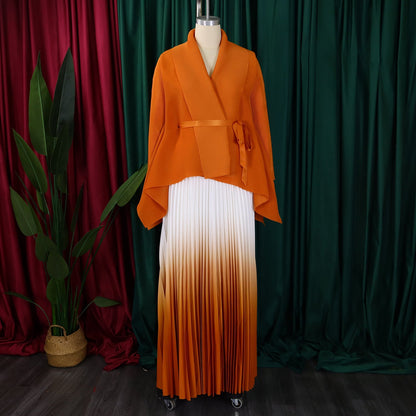 Fashion-forward CM.YAYA women's outfit featuring a soft knitted fabric, perfect for layering in cooler seasons, elegantly styled for sophisticated outings.