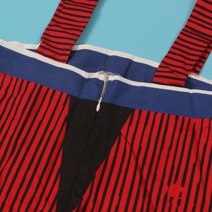 CM.YAYA Women's Luxury Striped Wide Leg Sleeveless Jumpsuit with Pockets, elegantly showcasing a flattering high waist design.