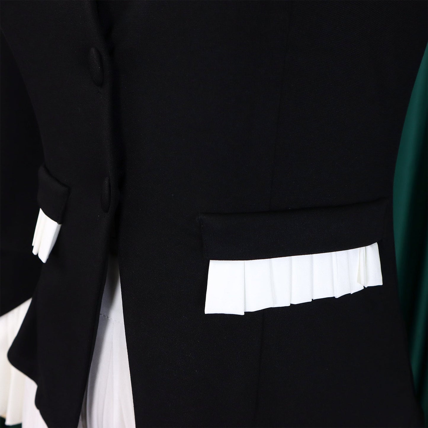 Stylish flat lay of CM.YAYA Women's Blazer and Wide Leg Pants Set, showcasing a contemporary office look with a solid pattern for autumn and winter fashion.