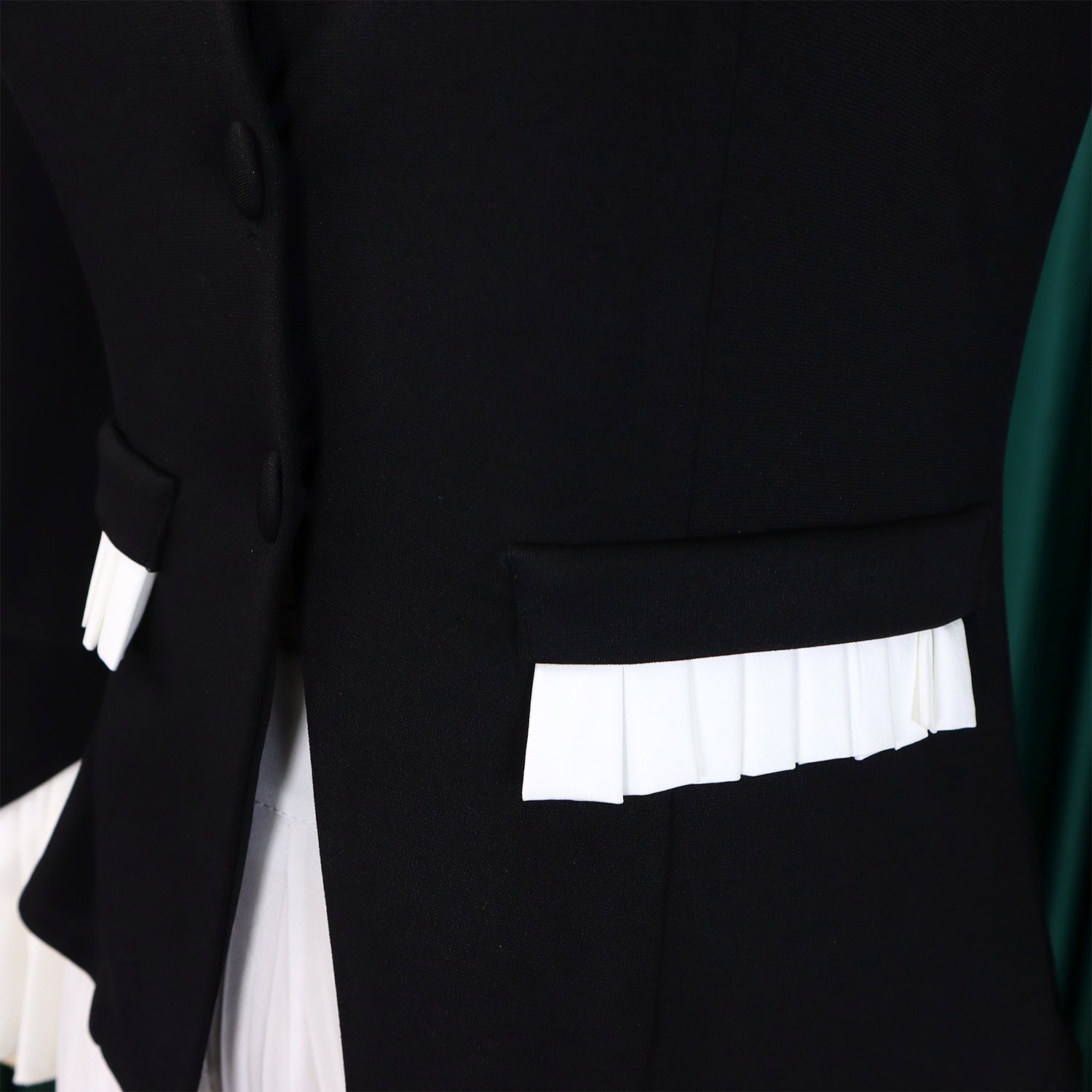 Stylish flat lay of CM.YAYA Women's Blazer and Wide Leg Pants Set, showcasing a contemporary office look with a solid pattern for autumn and winter fashion.