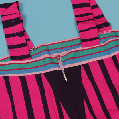 Practical CM.YAYA Women’s Striped Jumpsuit featuring convenient pockets designed for comfort and modern elegance.