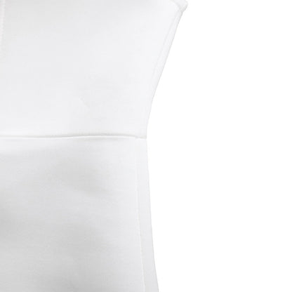 Stylish display of the elegant evening gown's sheer fabric and alluring design, featuring an empire waistline, perfect for all season special occasions.