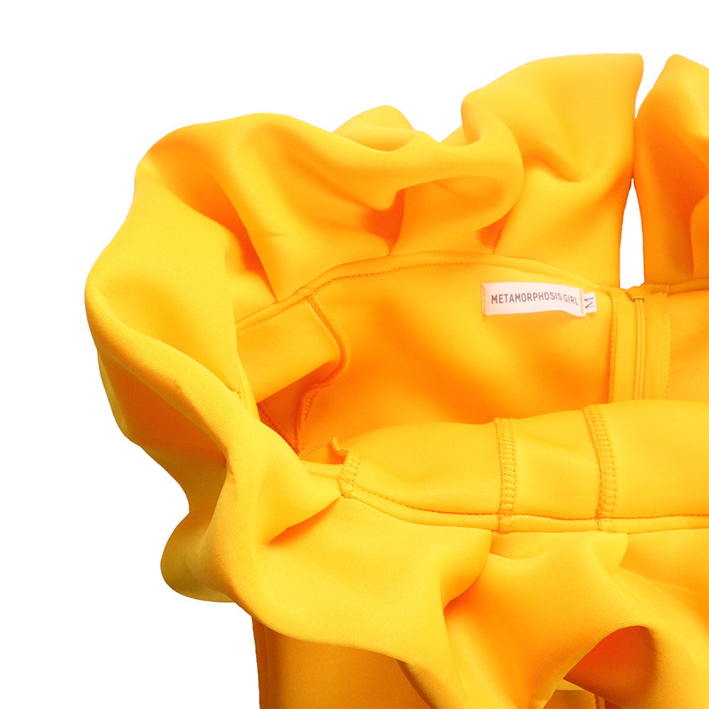 Sophisticated women's mermaid dress with elegant slash neckline and medium stretch, tailored for comfort and style for middle-aged women.