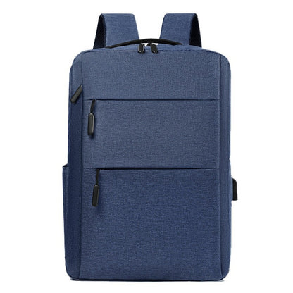 Men's and Women's Fashion Casual Exercise Canvas Business Backpack by Dazzling Dreams Studio in navy blue, showcasing its sleek design and multiple functional pockets for modern elegance.